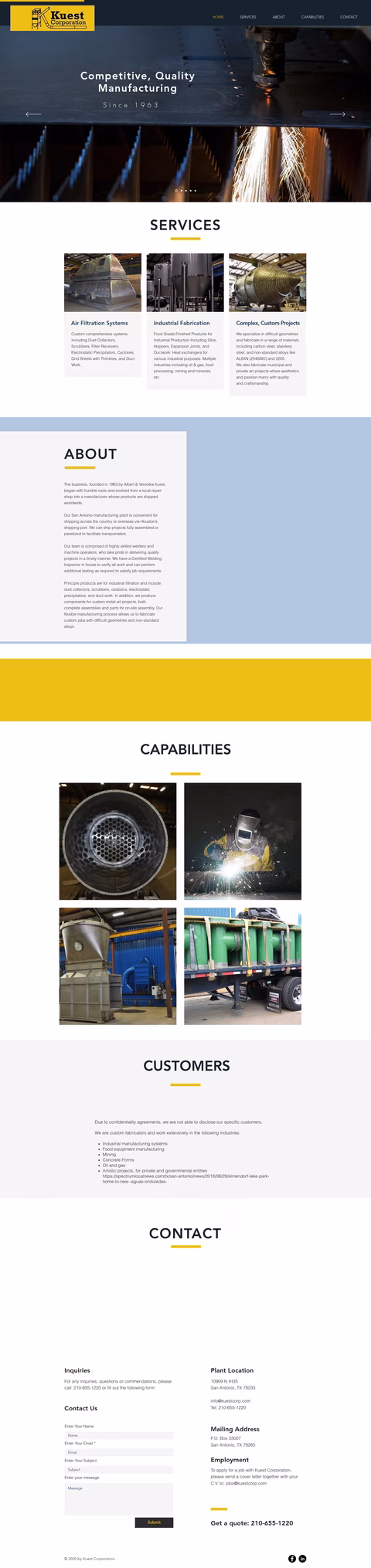 Kuest-Corporation Homepage 1440px