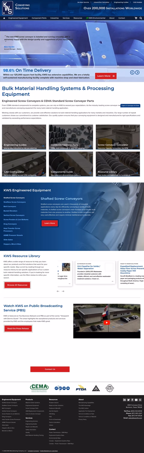 Kws-Manufacturing-Company Homepage 1440px