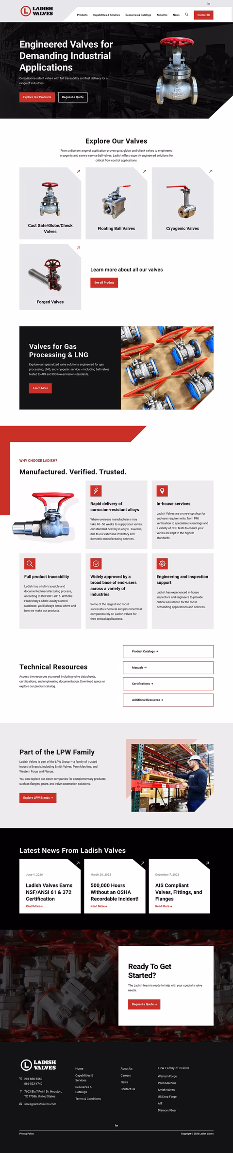 Ladish-Valves Homepage 1440px