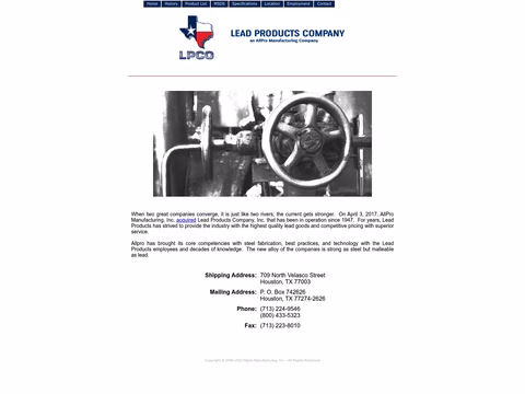Lead-Products-Company Homepage 1440px