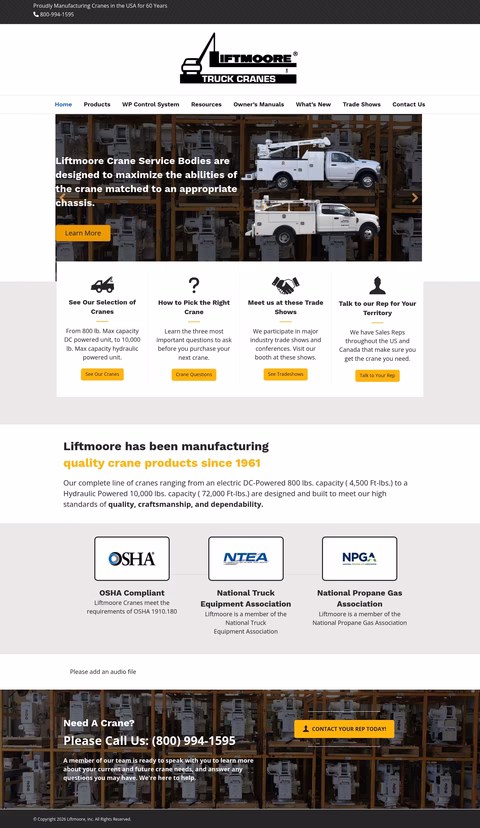 Liftmoore-Truck-Cranes Homepage 1440px