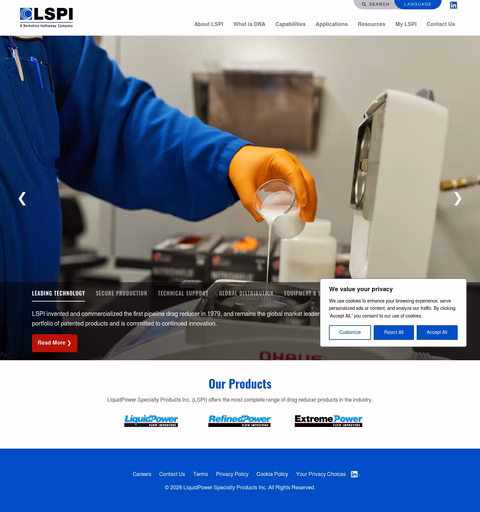 Liquidpower-Specialty-Products-Inc Homepage 1440px
