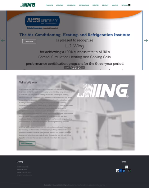 Lj-Wing Homepage 1440px