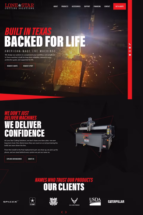 Lone-Star-Cutting-Solutions Homepage 1440px