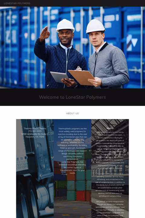 Lonestar-Polymers Homepage 1440px