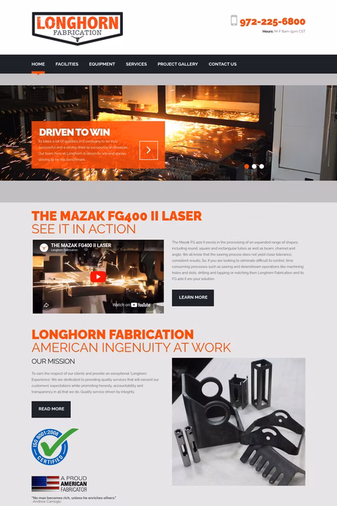 Longhorn-Fabrication Homepage 1440px