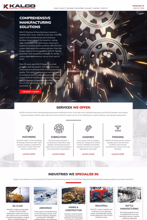 Kalco-Machine-Manufacturing Homepage 1440px