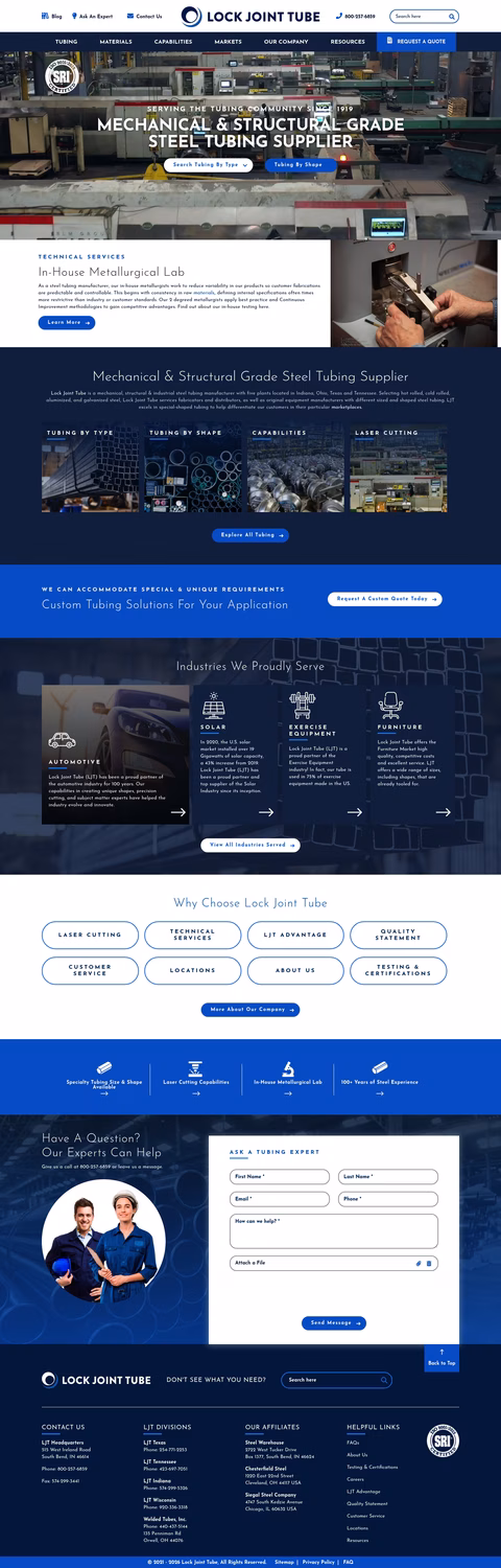 Lock-Joint-Tube Homepage 1440px