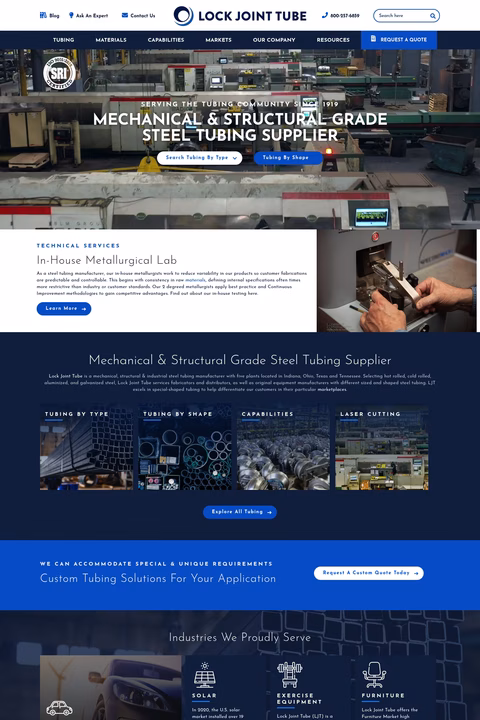 Lock-Joint-Tube Homepage 1440px