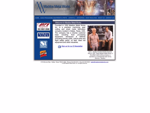 Maddox-Metal-Works Homepage 1440px