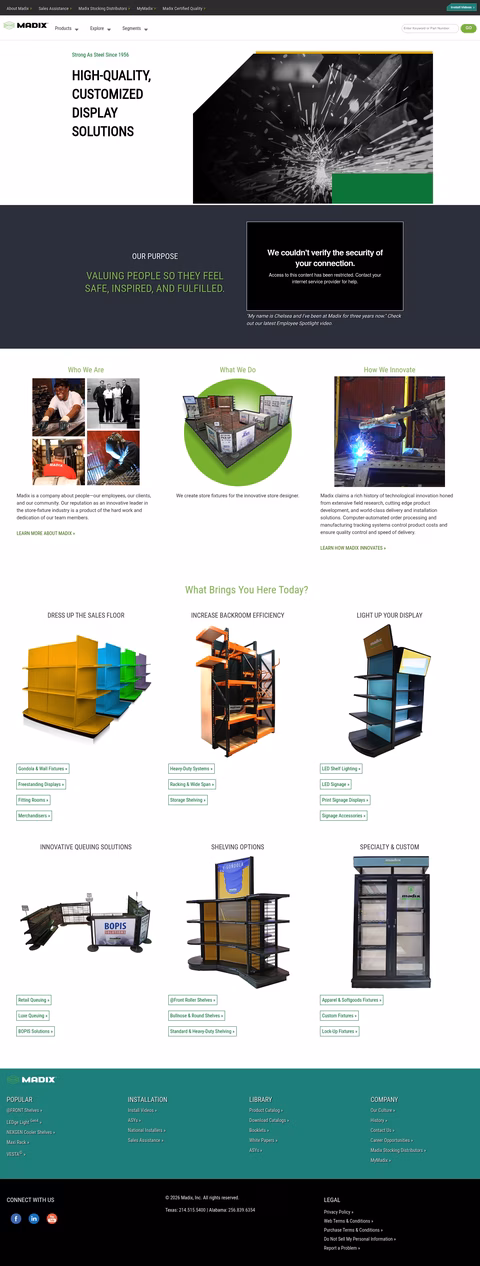 Madix-Inc Homepage 1440px