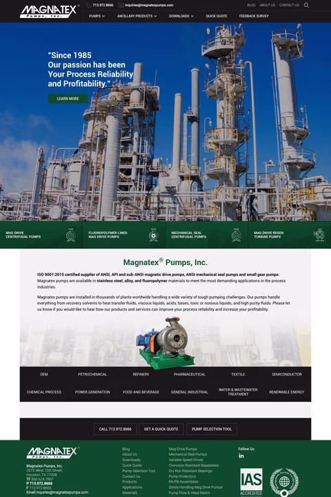 Magnatex-Pumps Homepage 1440px