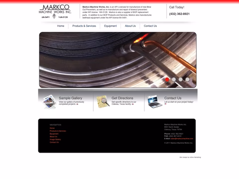Markco-Machine-Works Homepage 1440px