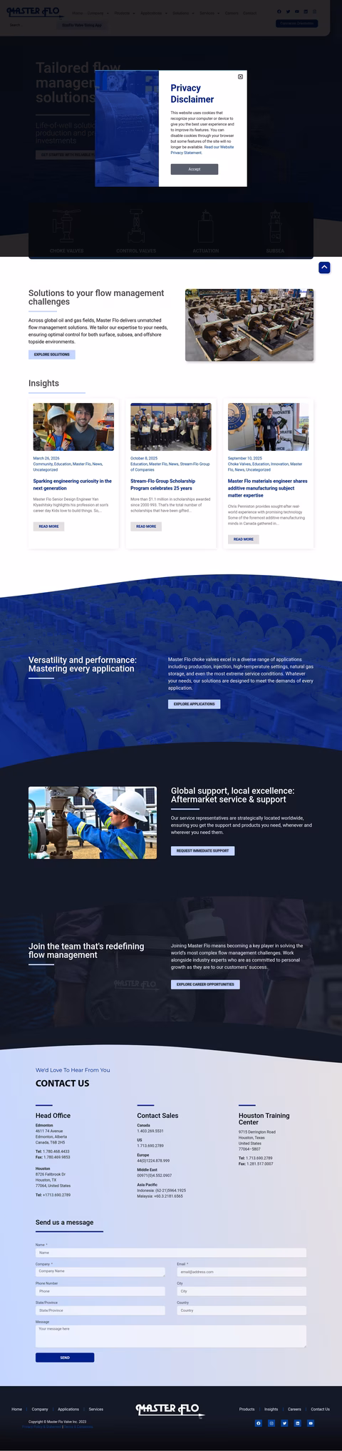 Master-Flo Homepage 1440px