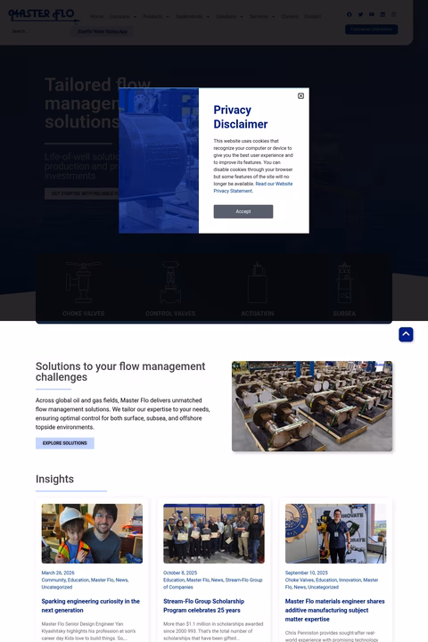 Master-Flo Homepage 1440px