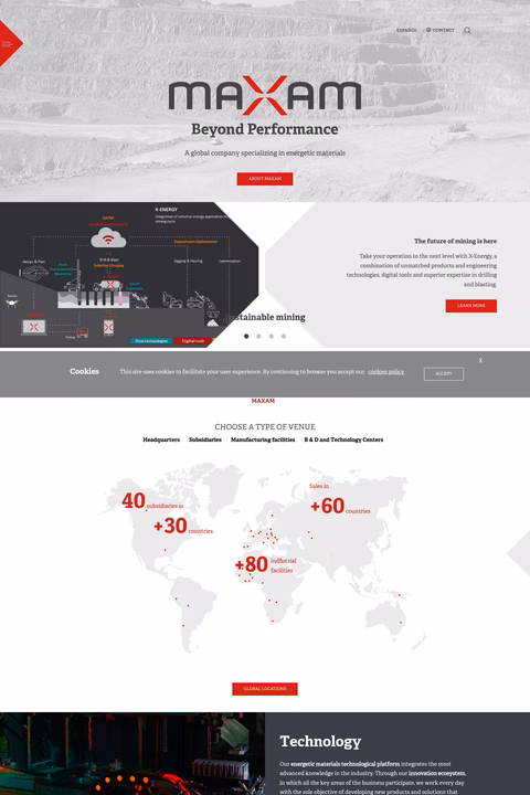 Maxam-North-America Homepage 1440px
