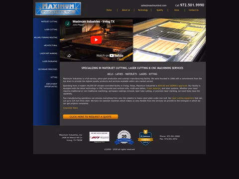 Maximum-Industries Homepage 1440px