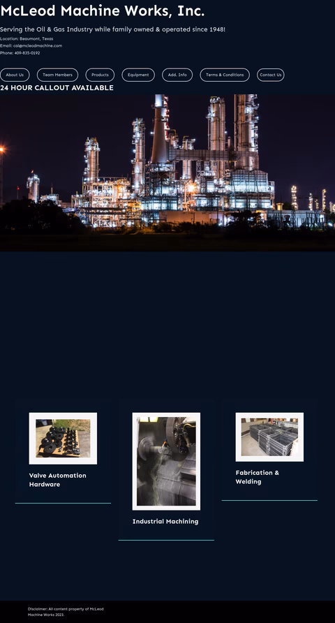 Mcleod-Machine-Works Homepage 1440px