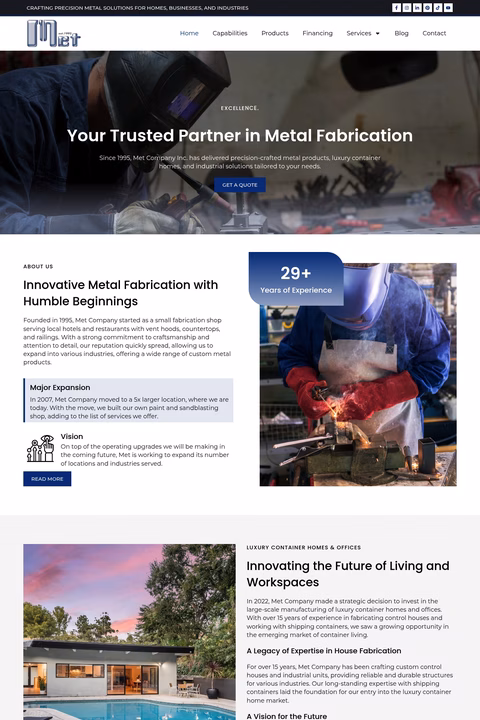 Met-Company Homepage 1440px
