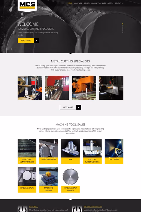 Metal-Cutting-Specialists Homepage 1440px