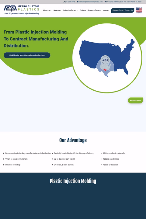 Metro-Custom-Plastics Homepage 1440px