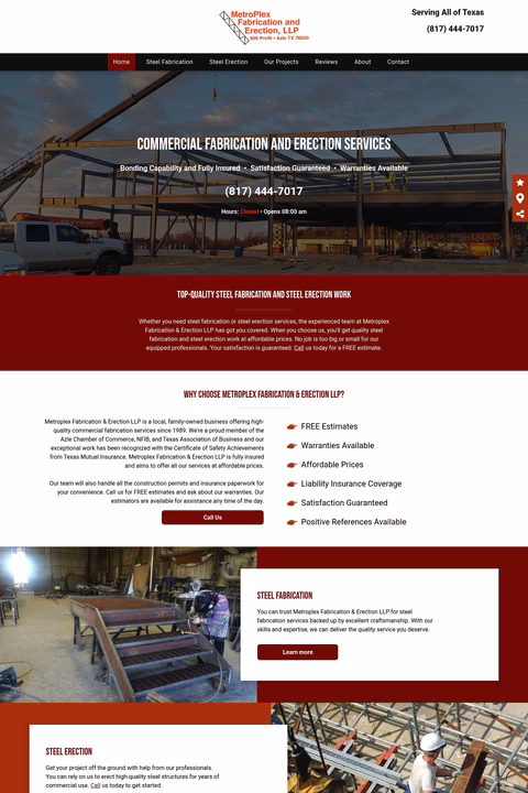 Metroplex-Fabrication-Erection Homepage 1440px