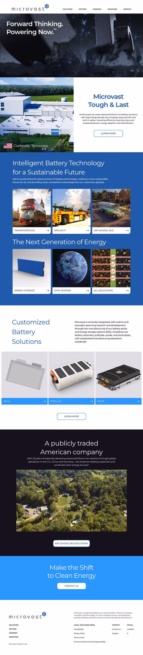 Microvast Homepage 1440px