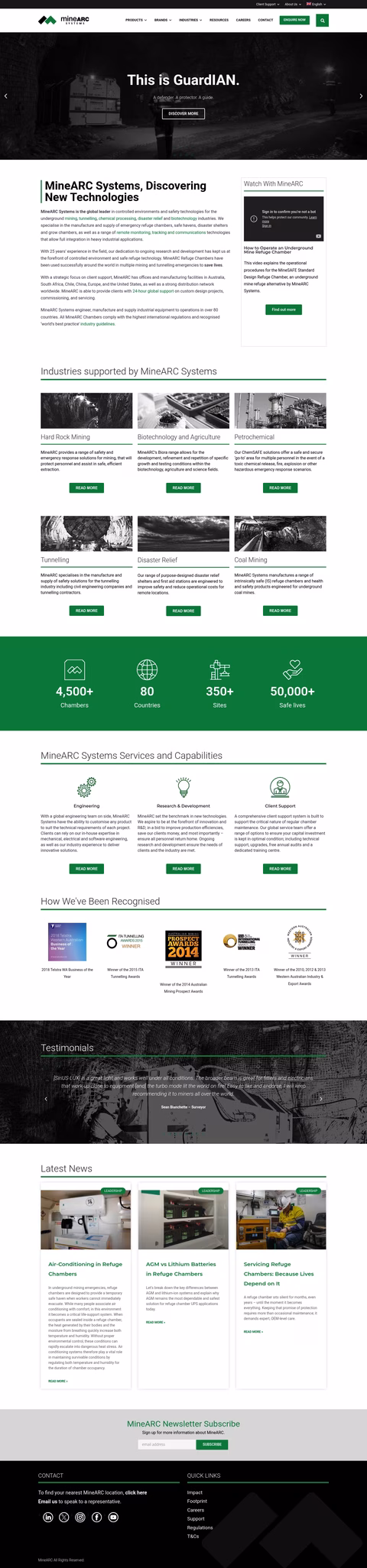 Minearc-Systems Homepage 1440px