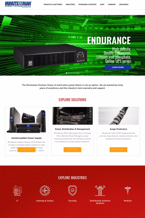 Minuteman-Power-Technologies Homepage 1440px