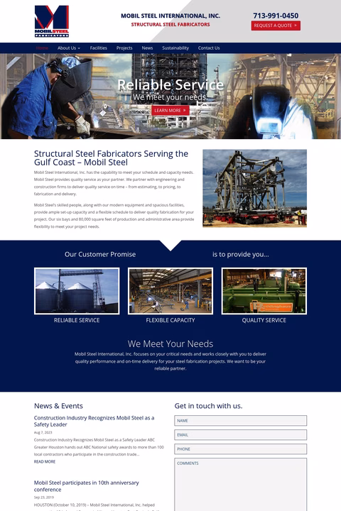 Mobil-Steel-International Homepage 1440px