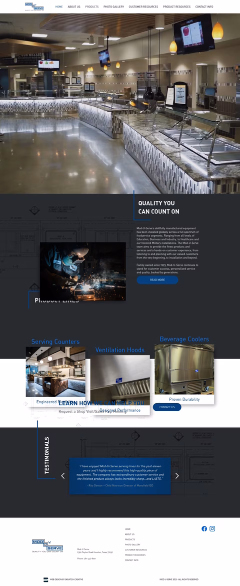 Mod-U-Serve Homepage 1440px
