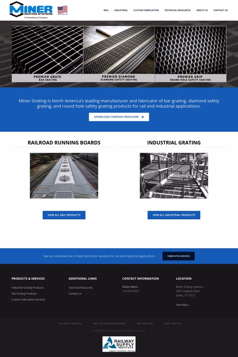 Miner-Grating-Systems Homepage 1440px