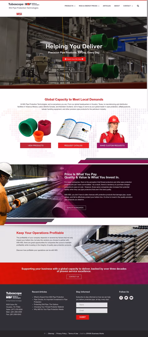 Msi-Pipe-Protection-Technologies Homepage 1440px