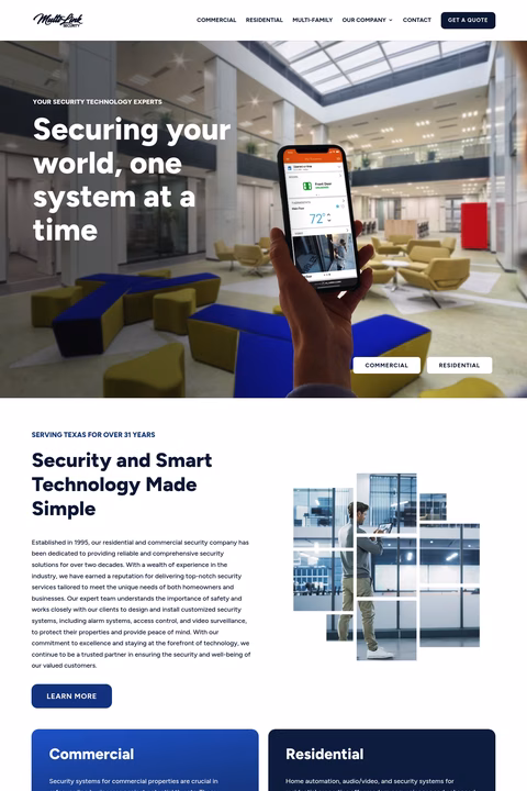 Multilink-Security Homepage 1440px