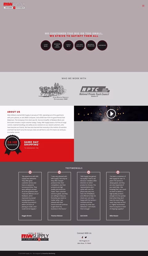 Mw-Supply Homepage 1440px