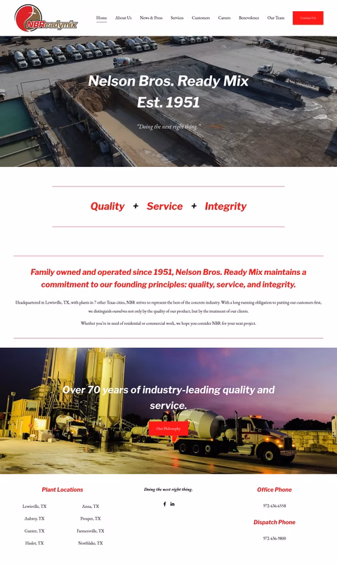 Nelson-Brothers-Ready-Mix Homepage 1440px