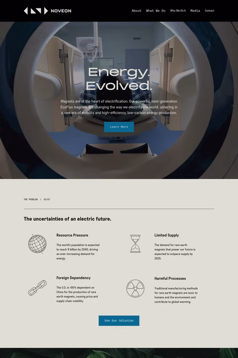 Noveon-Magnetics Homepage 1440px
