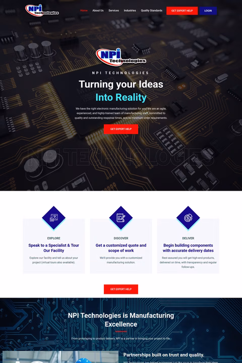 Npi-Technologies Homepage 1440px