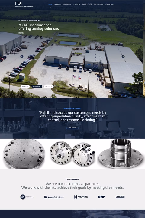 Numerical-Precision-Inc Homepage 1440px