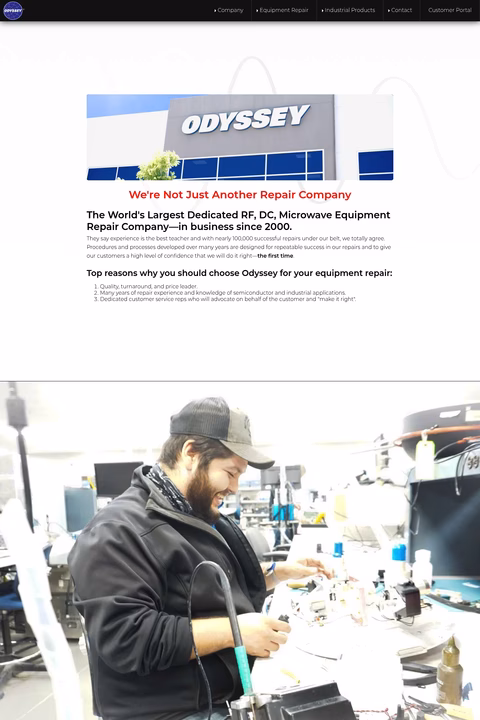 Odyssey-Technical-Solutions Homepage 1440px
