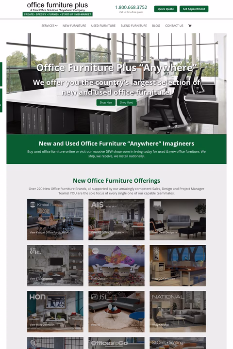 Office-Furniture-Plus Homepage 1440px
