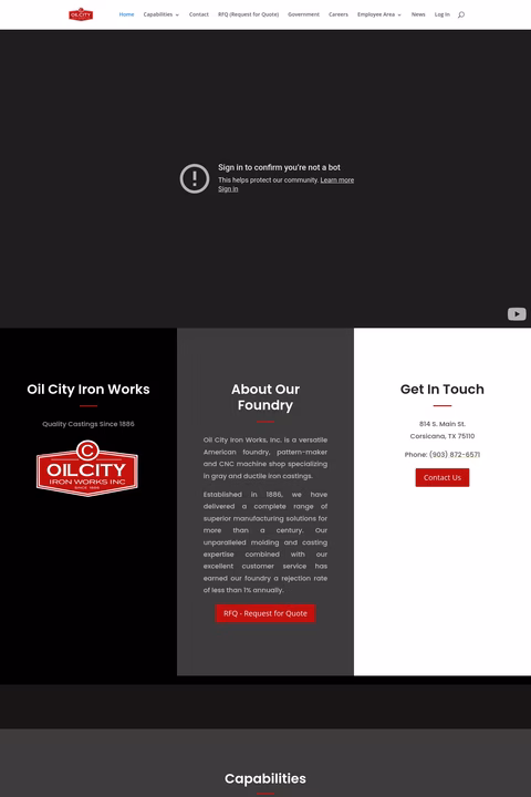 Oil-City-Iron-Works Homepage 1440px