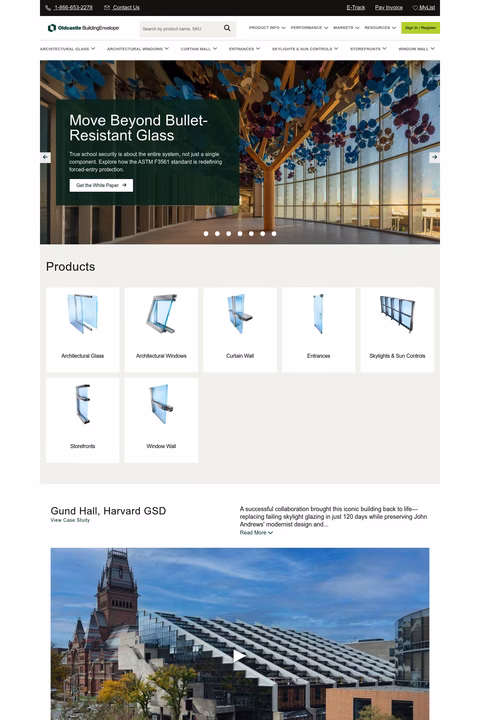 Oldcastle-Buildingenvelope Homepage 1440px