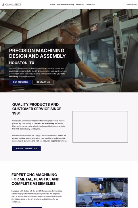 Omnimetics-Precision-Machining Homepage 1440px