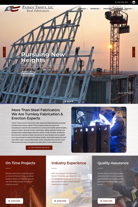 Patriot-Trinity-Steel-Fabricators Homepage 1440px