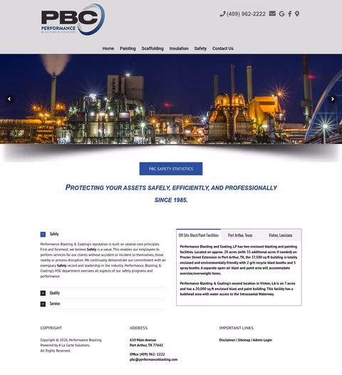 Performance-Blasting-Coating Homepage 1440px