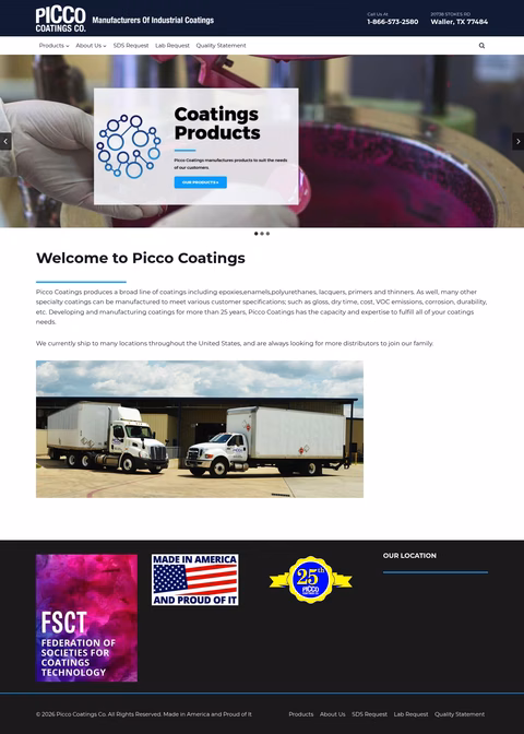 Picco-Coatings Homepage 1440px