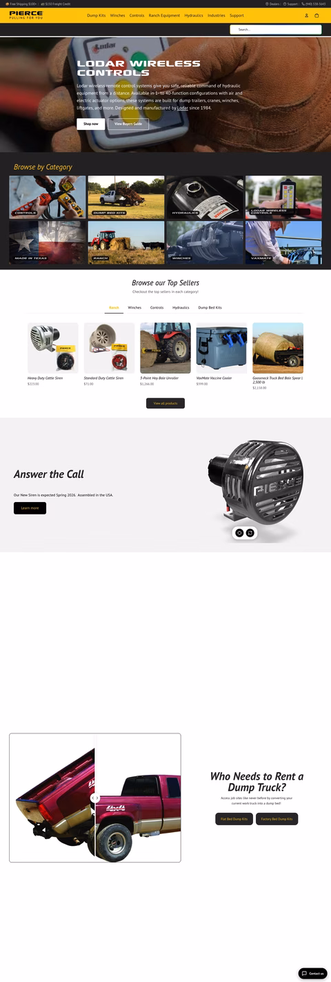 Pierce-Arrow Homepage 1440px