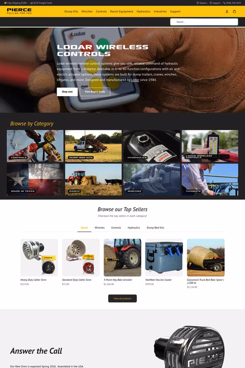 Pierce-Arrow Homepage 1440px
