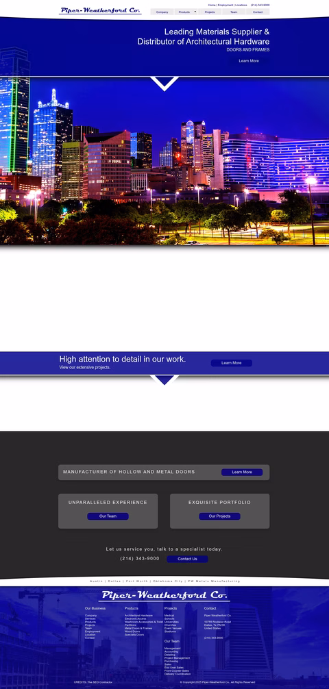 Piper-Weatherford Homepage 1440px